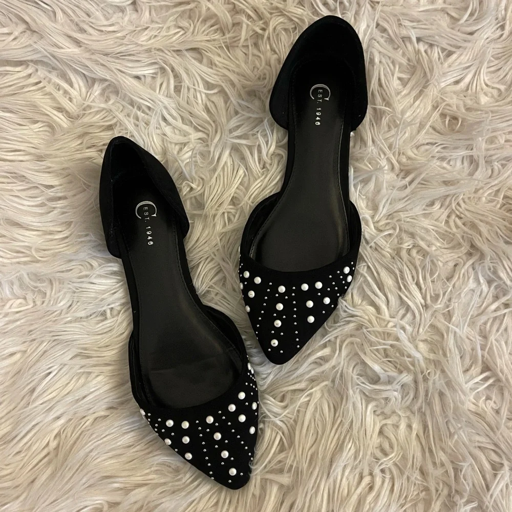 Black pearl | D’Orsay | Flats - Picture 2 of 12